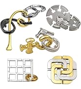 Amazon | HUAZONTOM 知恵の輪 知恵おもちゃ 5点セット 難易度6～3